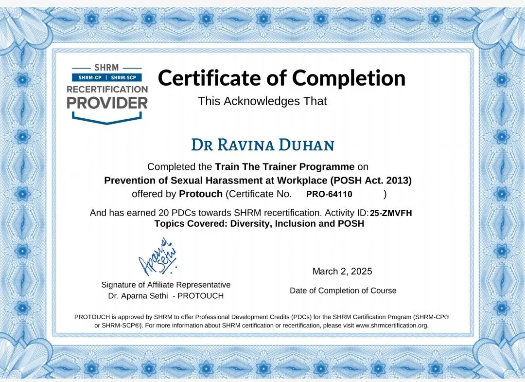 Certificate or Achievement