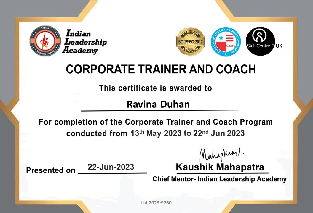 Certificate or Achievement