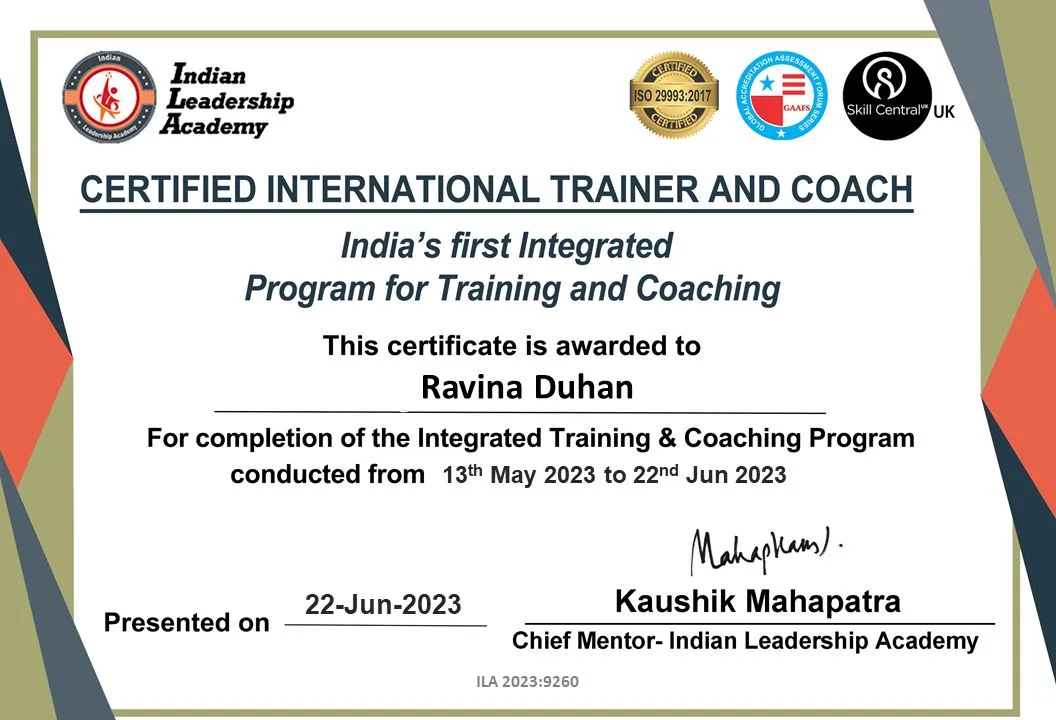 Certificate or Achievement